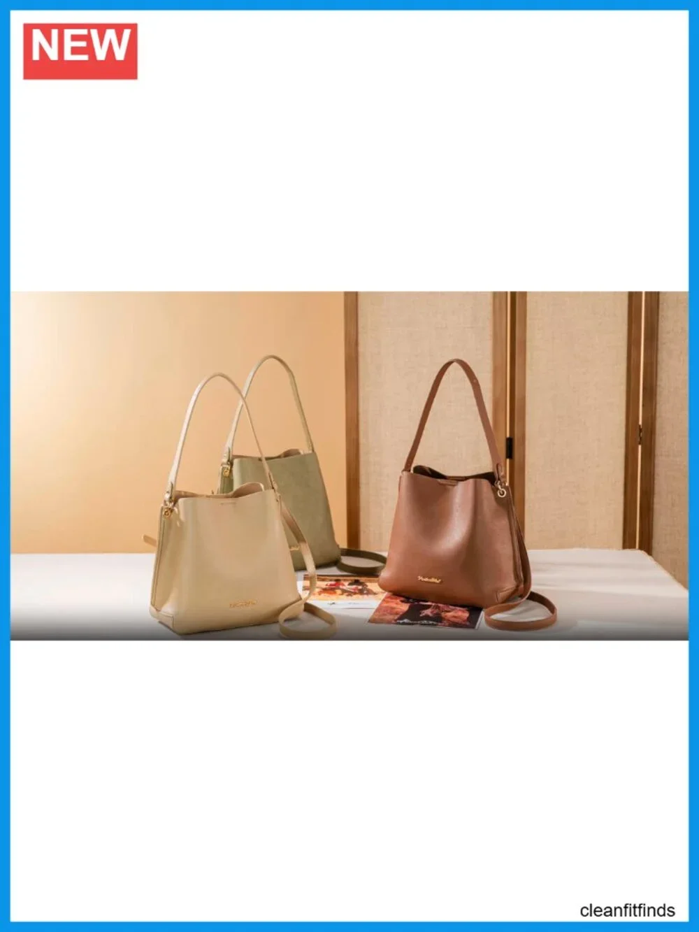 Medium Hobo Bag for Women, Faux Leather Shoulder Purse with 3 Compartments,